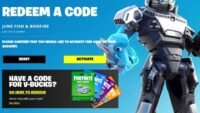 Fortnite Redeem Codes January 2022