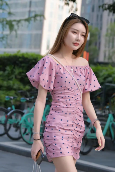 Floral Pink slim dress